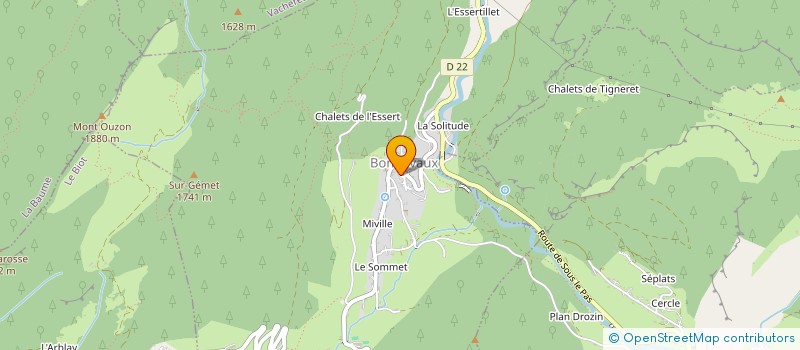 localisation de l'entreprise TOUT EN BOIS  BONNEVAUX