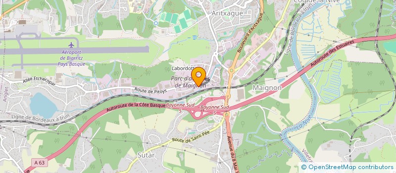 localisation de l'entreprise TOUT EN DOUCEUR à ANGLET