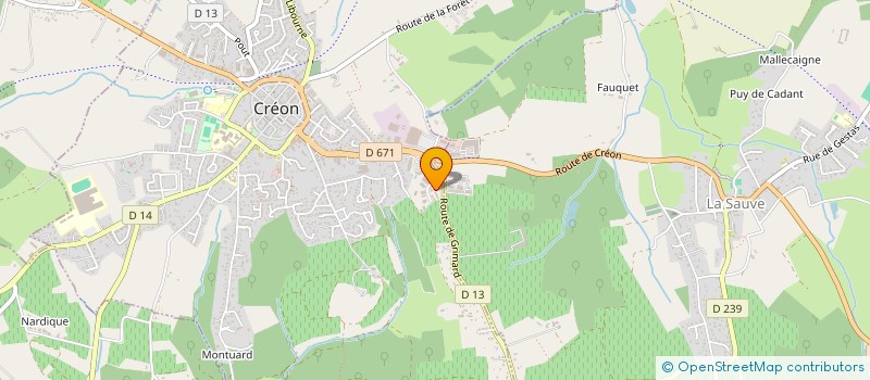 localisation de l'entreprise TOUT EN UN SERVICE à CREON