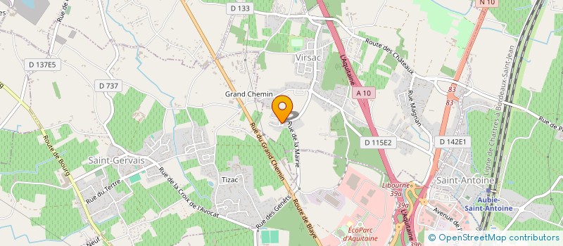 localisation de l'entreprise TOUT FER METAUX  SAINT-CHRISTOLY-DE-BLAYE