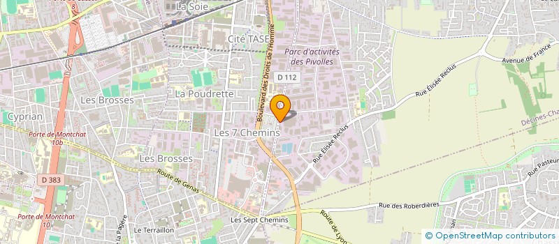 localisation de l'entreprise TOUT L'IMMOBILIER LYON  DECINES-CHARPIEU