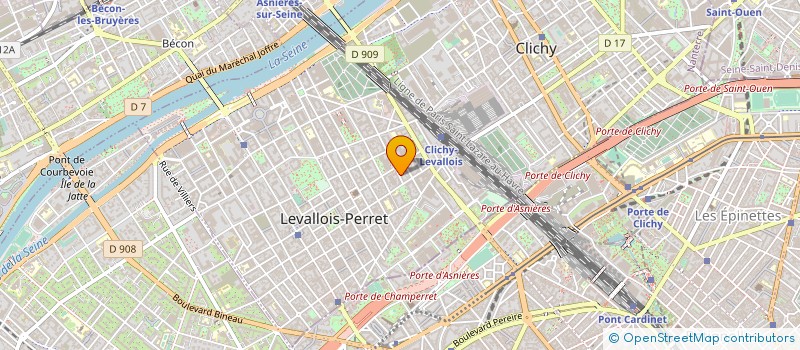 localisation de l'entreprise TOUT OFFICE à LEVALLOIS-PERRET