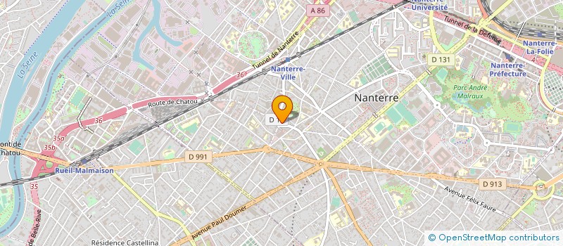 localisation de l'entreprise TOUT'OPTIQUE à NANTERRE