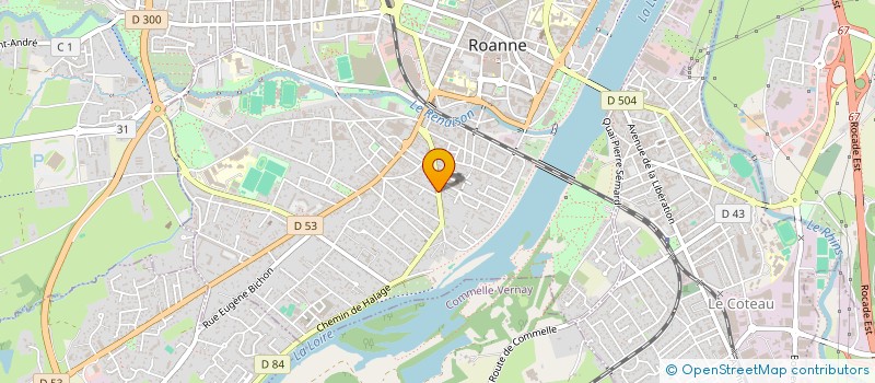 localisation de l'entreprise TOUT POUR LA MUSIQUE  ROANNE