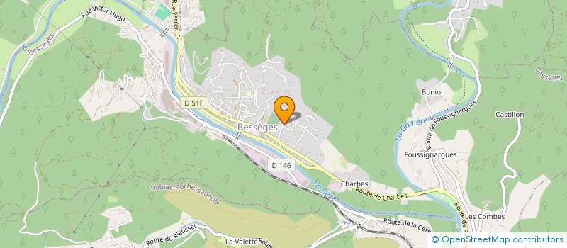 localisation de l'entreprise TOUT POUR LE DECOR  BESSEGES