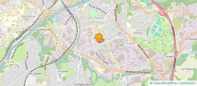 localisation de l'entreprise TOUT POUR LE FROID SOCIETE NOUVELLE  LIMOGES
