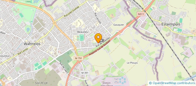 localisation de l'entreprise TOUT POUR LE SOURIRE D AGATHE  WATTRELOS