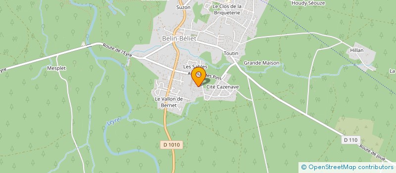 localisation de l'entreprise TOUT POUR NOTRE JOLIE MILA  BELIN-BELIET