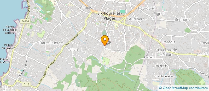 localisation de l'entreprise TOUT TRAVAUX DE PEINTURE à SIX-FOURS-LES-PLAGES