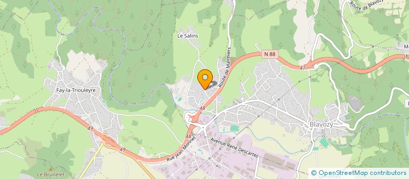 localisation de l'entreprise TOUT UN EVENEMENT  BLAVOZY