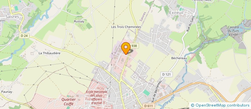 localisation de l'entreprise TOUTAIN DUSTRIES à SAINT-MAIXENT-L'ECOLE