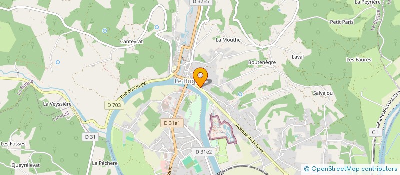 localisation de l'entreprise TOUTATIS à LE BUGUE