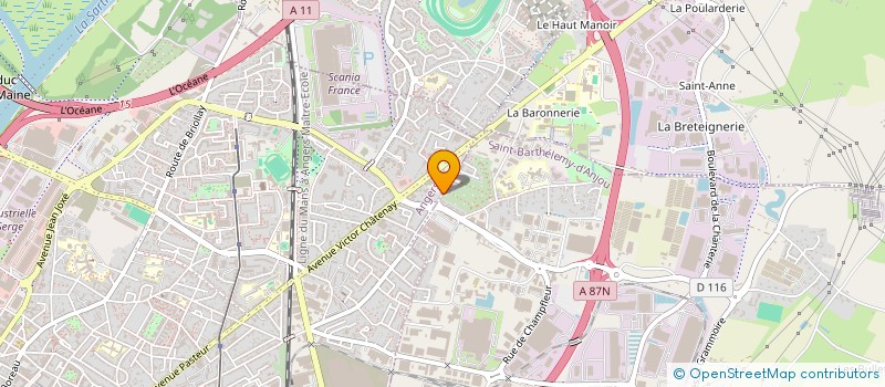 localisation de l'entreprise TOUTELASIGNALETIQUE.COM à ANGERS