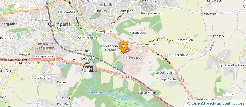 localisation de l'entreprise TOUTELEC à QUIMPERLE