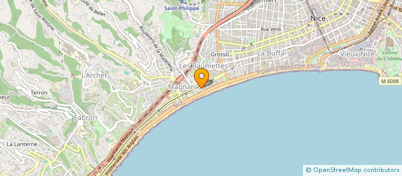 localisation de l'entreprise TOUTES LIVRAISONS EXPRESS à NICE