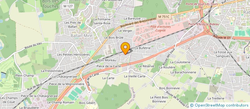 localisation de l'entreprise TOUTETANCHE  BALLAN-MIRE