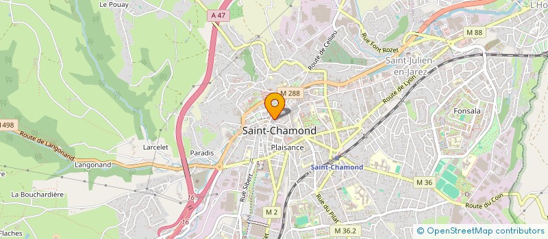 localisation de l'entreprise TOUTILLET DIFFUSION à SAINT-CHAMOND