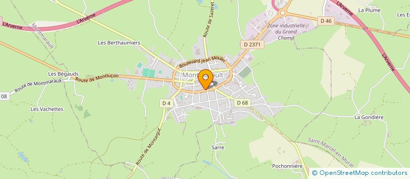 localisation de l'entreprise TOUTIM COURSES  MONTMARAULT