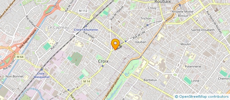 localisation de l'entreprise TOUTSTOCK à CROIX