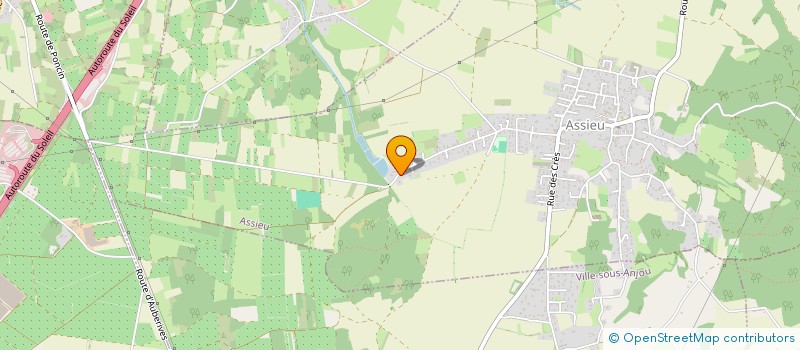 localisation de l'entreprise TOUVIGNON TOITURE  ASSIEU