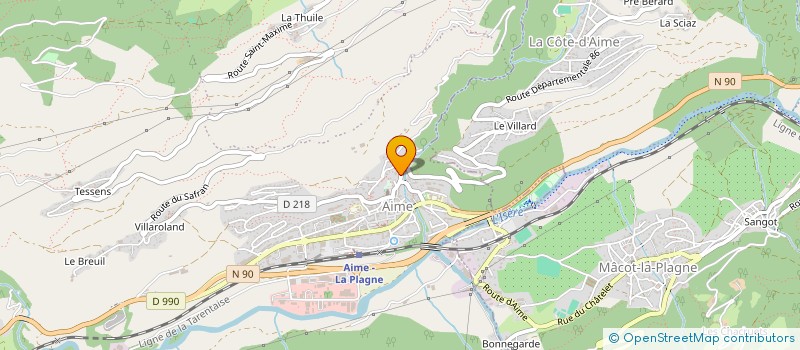 localisation de l'entreprise TOUZAIN PICHOT  AIME-LA-PLAGNE