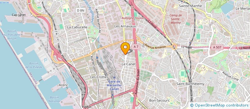localisation de l'entreprise TOUZANI à MARSEILLE