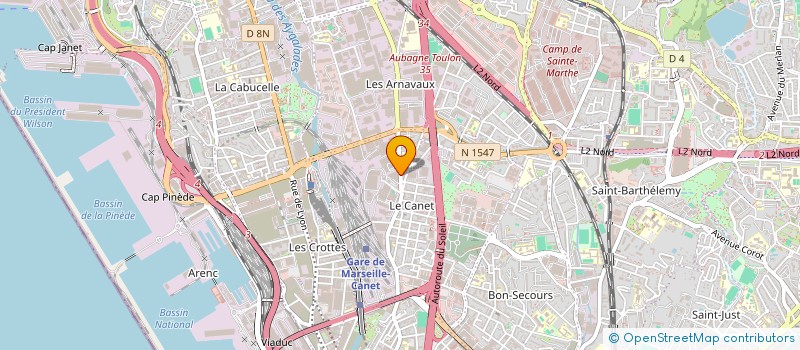 localisation de l'entreprise TOUZANI à MARSEILLE