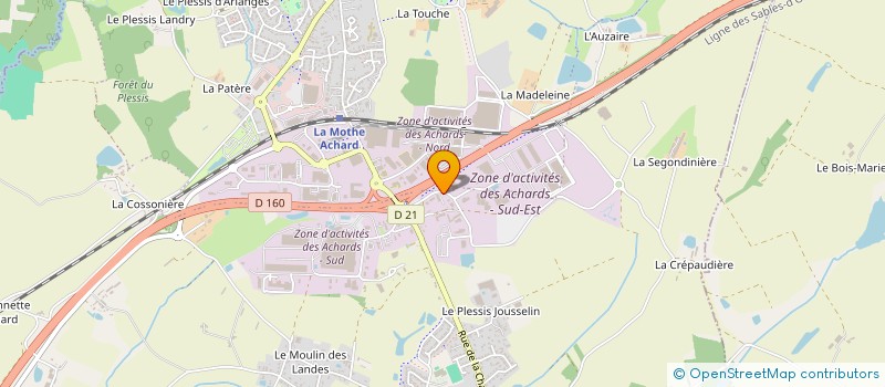 localisation de l'entreprise TOUZEAU ET DECO à LES ACHARDS