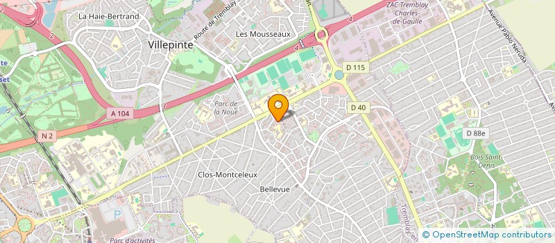 localisation de l'entreprise TOUZNY à VILLEPINTE