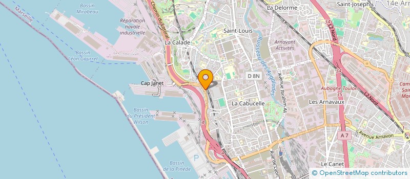 localisation de l'entreprise TOVA à MARSEILLE 15