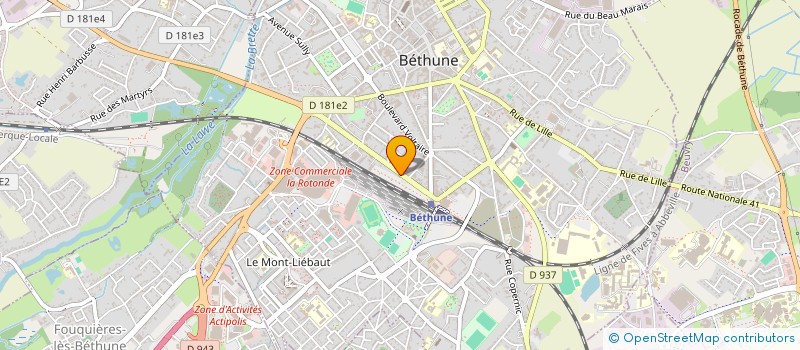 localisation de l'entreprise TOVA SAUNA à BETHUNE