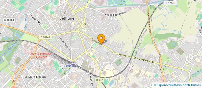 localisation de l'entreprise TOWI  BETHUNE