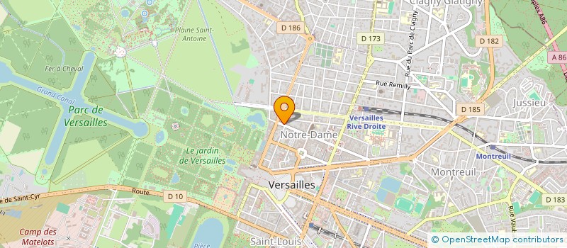localisation de l'entreprise TOYA à VERSAILLES