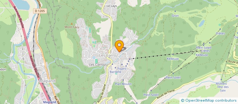 localisation de l'entreprise TOZER TOURS  ARACHES-LA-FRASSE