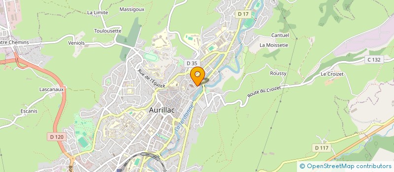 localisation de l'entreprise TP 15 à AURILLAC