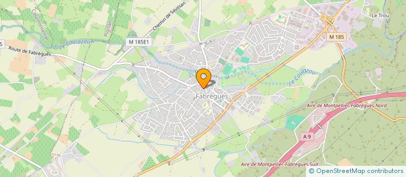 localisation de l'entreprise TP  FABREGUES