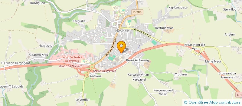 localisation de l'entreprise TP ASSAINISSEMENT29  PLEYBEN