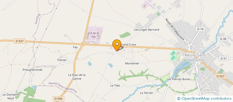 localisation de l'entreprise TP BARRAUD-GALLIEN à NEUVY-SAINT-SEPULCHRE