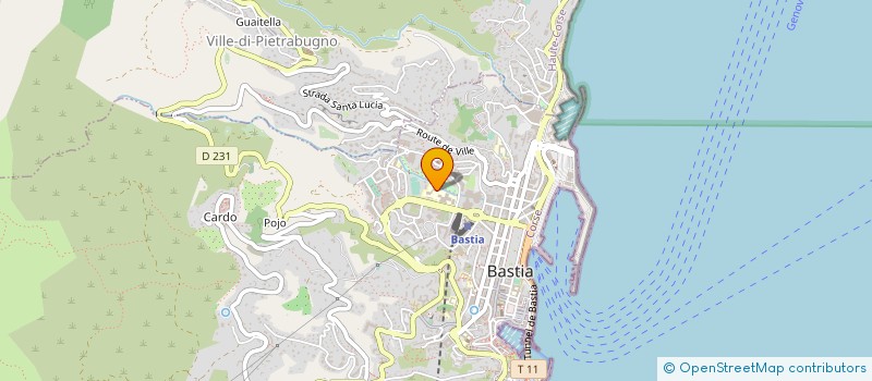 localisation de l'entreprise TP BAT à BASTIA