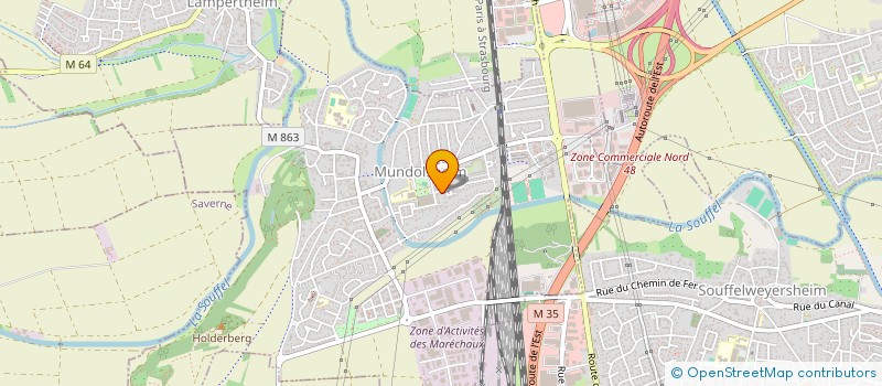 localisation de l'entreprise TP CER  DRUSENHEIM