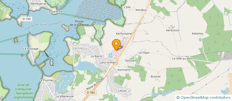 localisation de l'entreprise TP&CO  LE HEZO