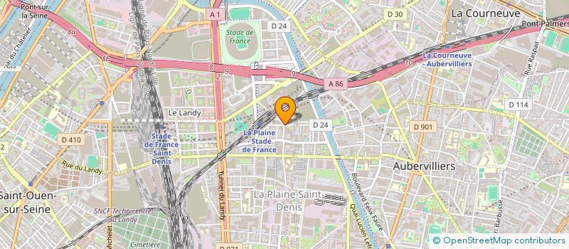 localisation de l'entreprise TP COM à SAINT DENIS