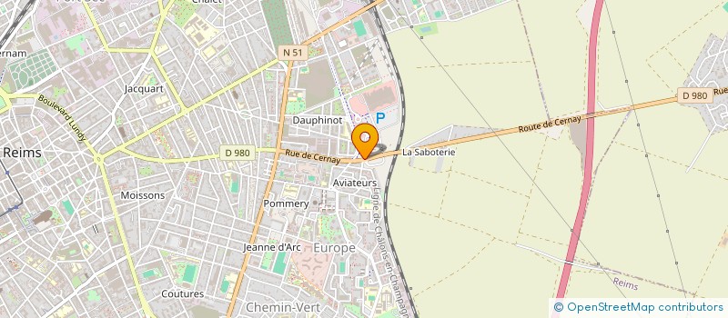 localisation de l'entreprise TP CONSTRUCTION CHAMPAGNE  REIMS