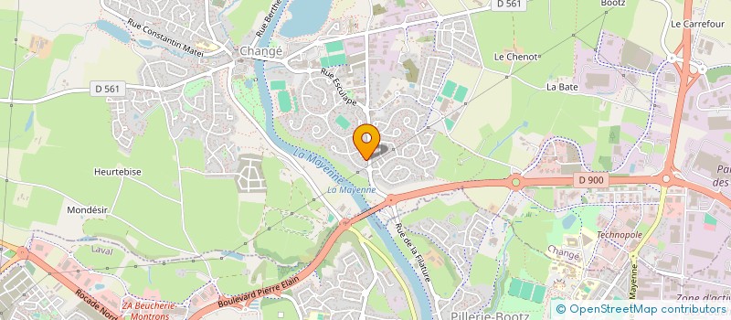 localisation de l'entreprise TP COURTAGE à CHANGE