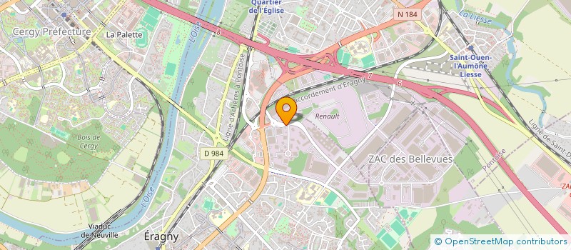 localisation de l'entreprise TP ECHAFAUDAGE à ERAGNY