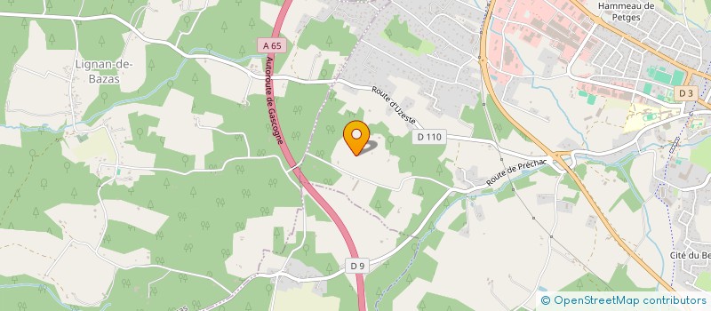 localisation de l'entreprise TP ENVIRONNEMENT  BAZAS