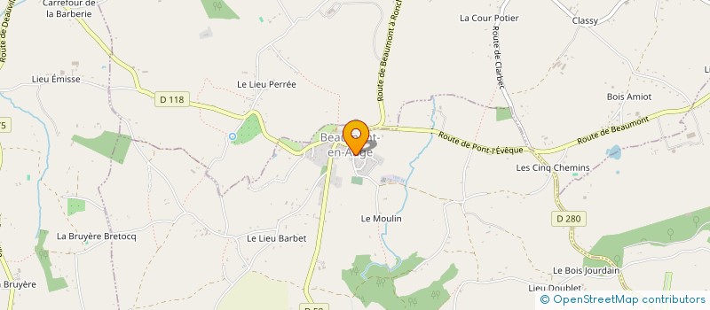 localisation de l'entreprise TP FABRICE DARLY ET CIE  BEAUMONT-EN-AUGE