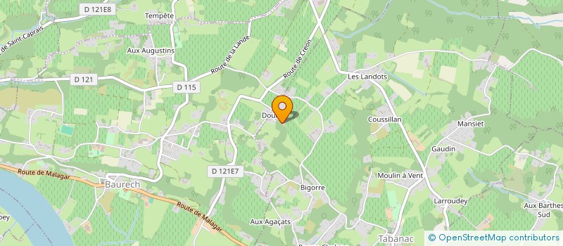 localisation de l'entreprise TP IMMOBILIER  TABANAC