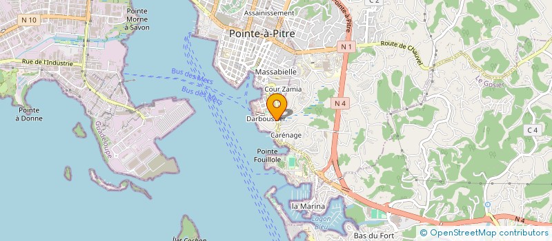 localisation de l'entreprise TP KARUKERA BNN à POINTE A PITRE
