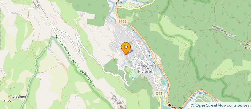 localisation de l'entreprise TP LANGUEDOC  FLORAC TROIS RIVIERES